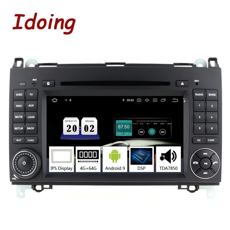Idoing7 &quotАвтомобильный радиоплеер на Android 9 0 4 Гб + 64 ГБ 8 ядер 2Din для MercedesBenz класса A и