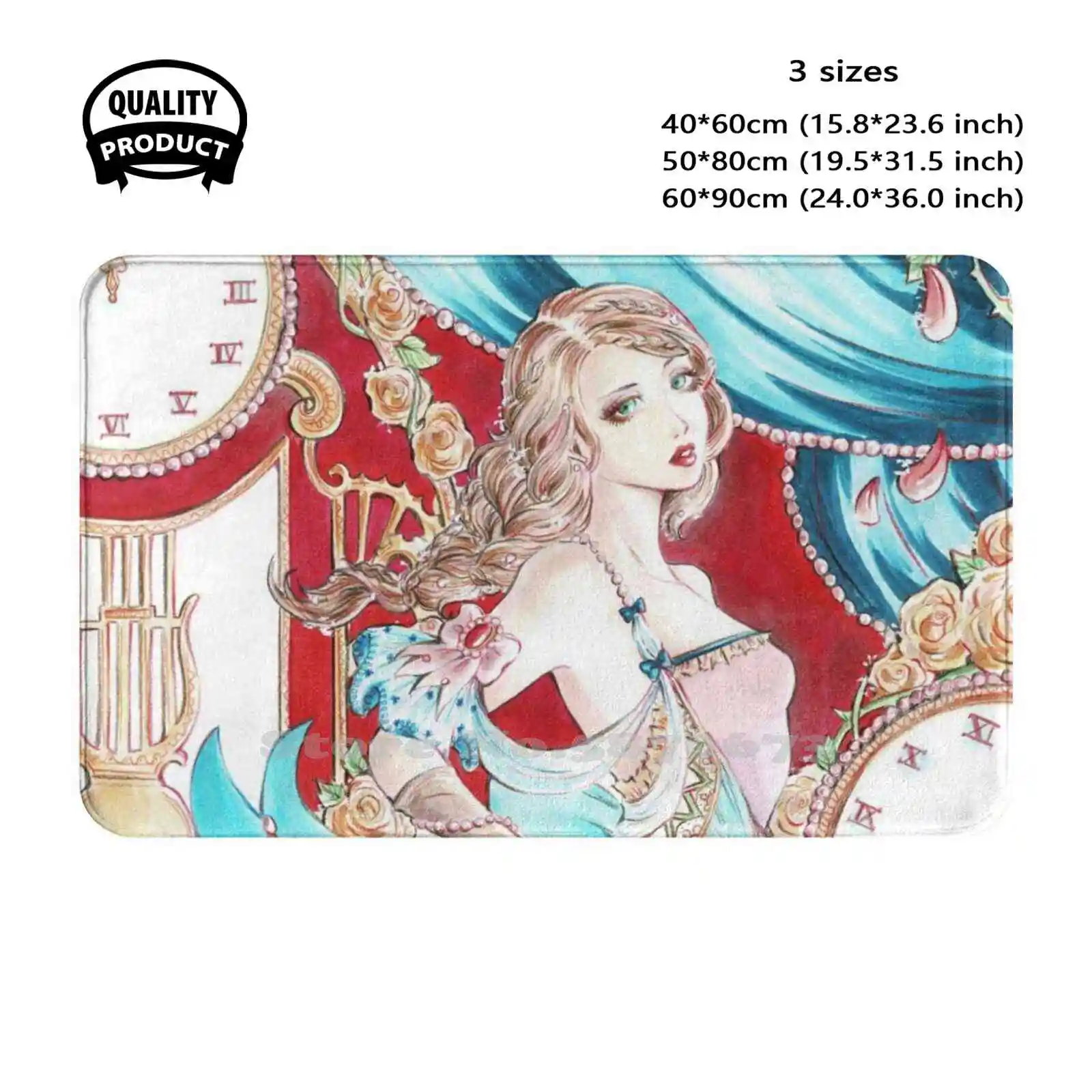 Aschenputtel мягкая подушка домашний коврик дверной Женский сказочный принцесса синий