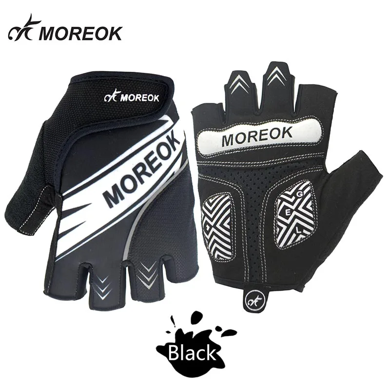 MK098Black MOREOK, полпальца, противоударные, дышащие, для шоссейного велосипеда, велосипедные перчатки, для велоспорта, противоскользящие, для велосипеда, для езды на велосипеде, для мужчин и женщин - Цвет: MK098Black