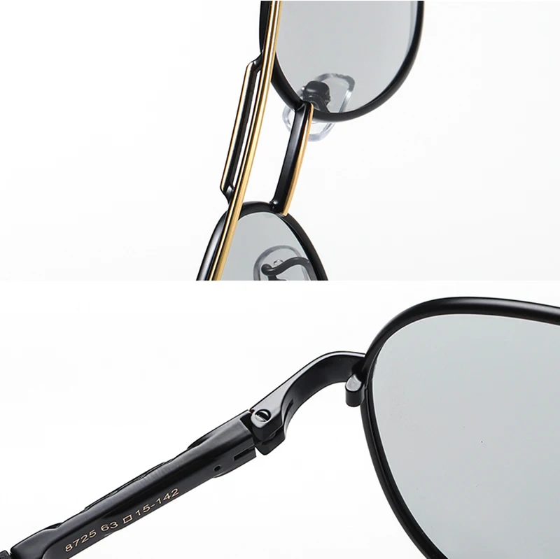 

Photochromic Sunglasses Men Polarized Driving Pilot Chameleon Vintage Sun Glasses Women Male Change Color Day Night Vision UV400