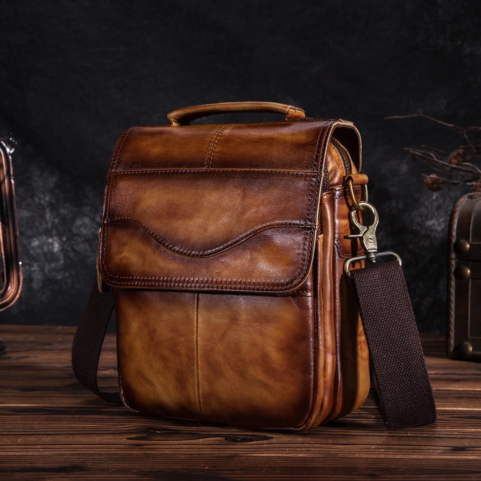 Повседневная дизайнерская школьная сумка мессенджер на ремне для мужчин Модный