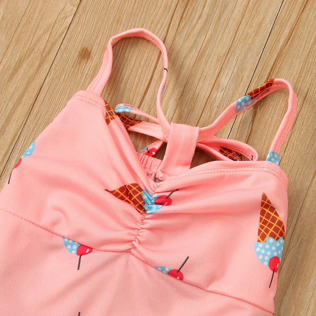 Детский купальник-бикини для маленьких девочек купальный костюм из двух