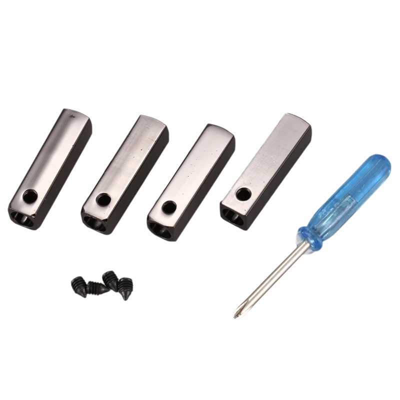 4 шт. Роскошные Металлические шнурки для шнурков Цвет замены: черный