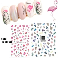 newest house plants flamingo 3d self adhesive back glue decal slider diy decoration tool nail sticker hanyi 311 317