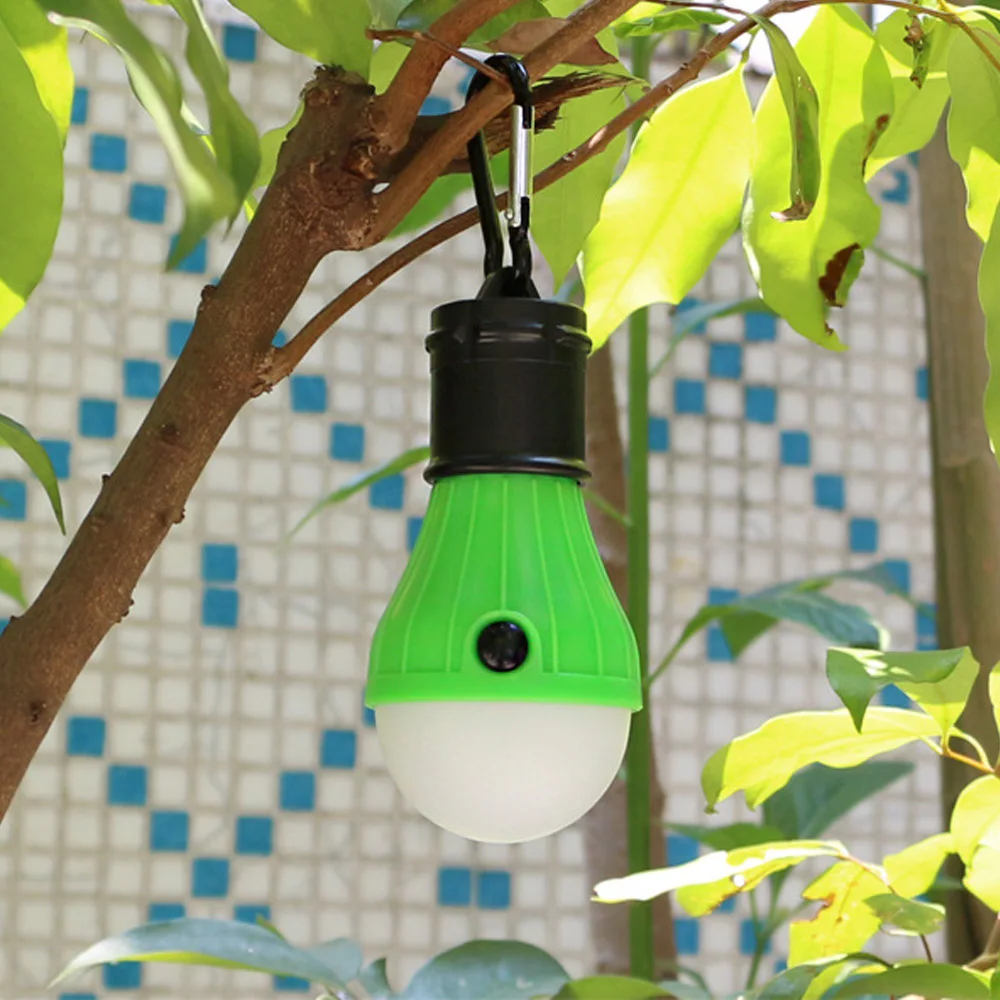 

Camping Light Bulb Outdoor Portable LED Hanging Lighting 3 Modes Tent Lantern Battery Powered Fishing Emergency Lamps with Hook