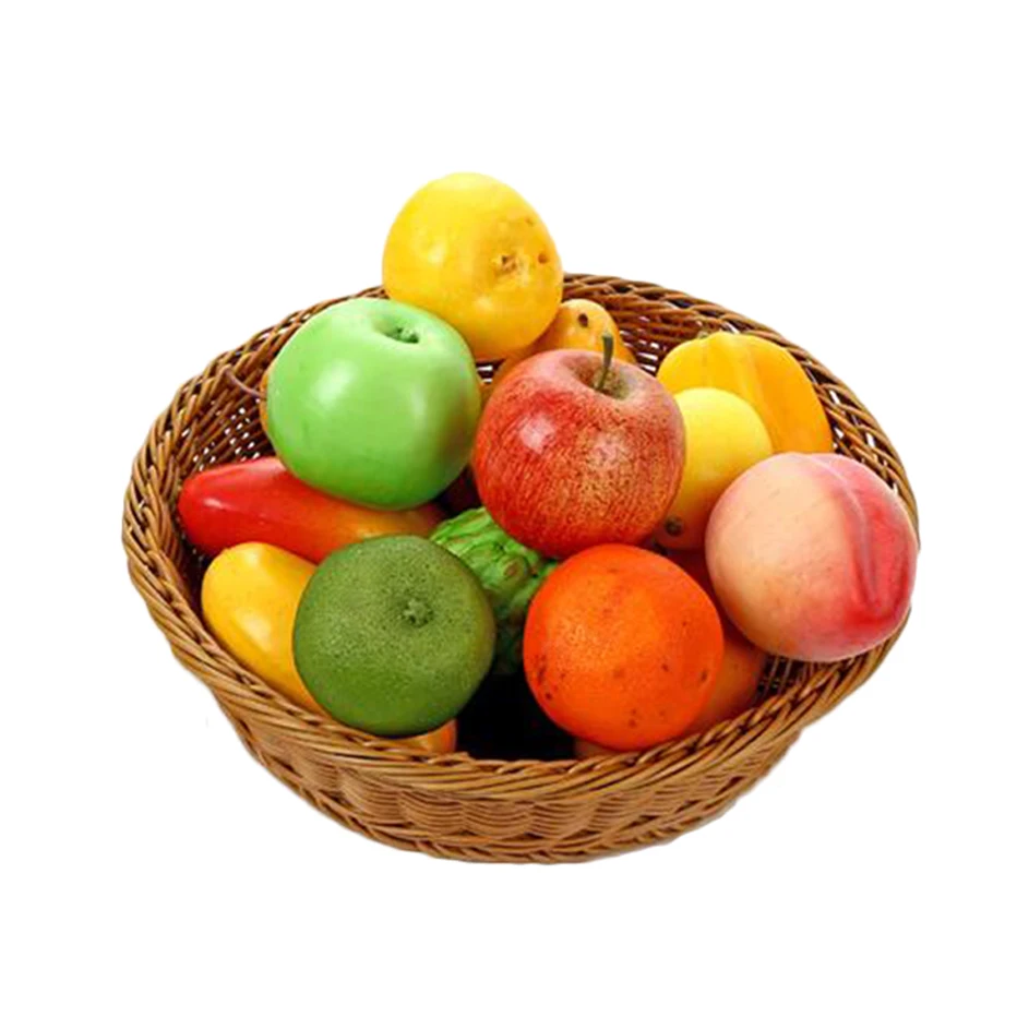 Круглая плетеная корзина для фруктов Basedidea ручной работы из ротанга поднос