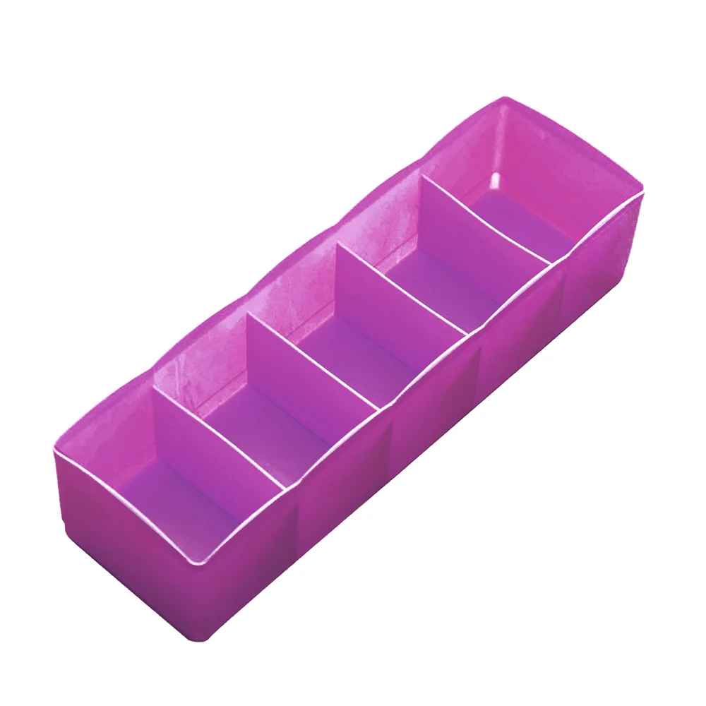 purple Urijk контейнер для домашней комнаты 5 сеток нижнее белье и носки шкаф для хранения коробки органайзер для Woemn девочек носок шкаф Органайзер чехол - Цвет: purple