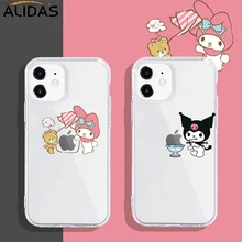 Kawaii Y2k Phone Case For Iphone 12 Mini 11 12 Pro Max 7 8 Plus X XR XS Max SE 2020 Transparent Soft Cover Kuromi 90s My Melody