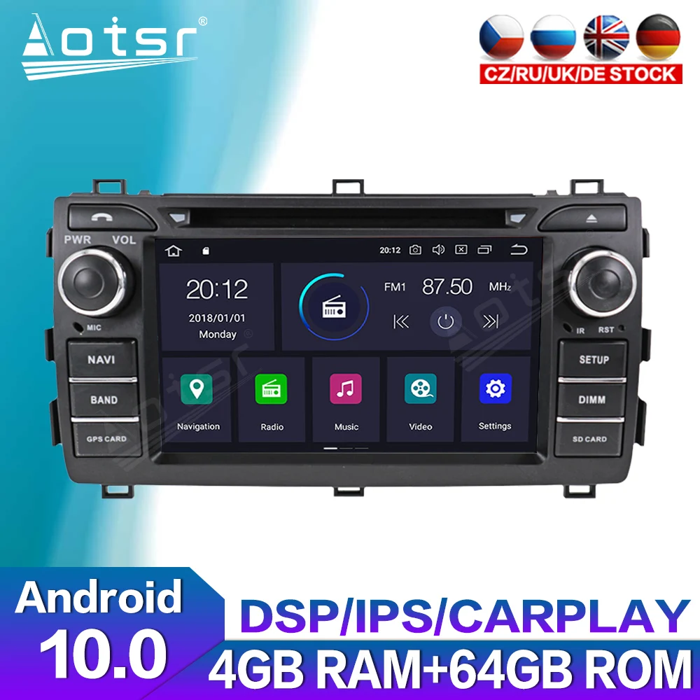 

PX6 Touch Screen Android Multimedia Player For Toyota Auris 2013 2014 2015 Car Radio GPS Navigation Audio Auto Stereo Carplay HD