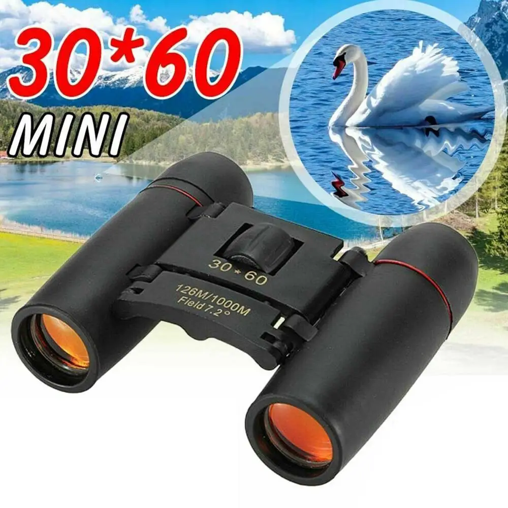 Складной бинокль Компактный телескоп с зумом 30x60 чехлом для переноски кемпинга |