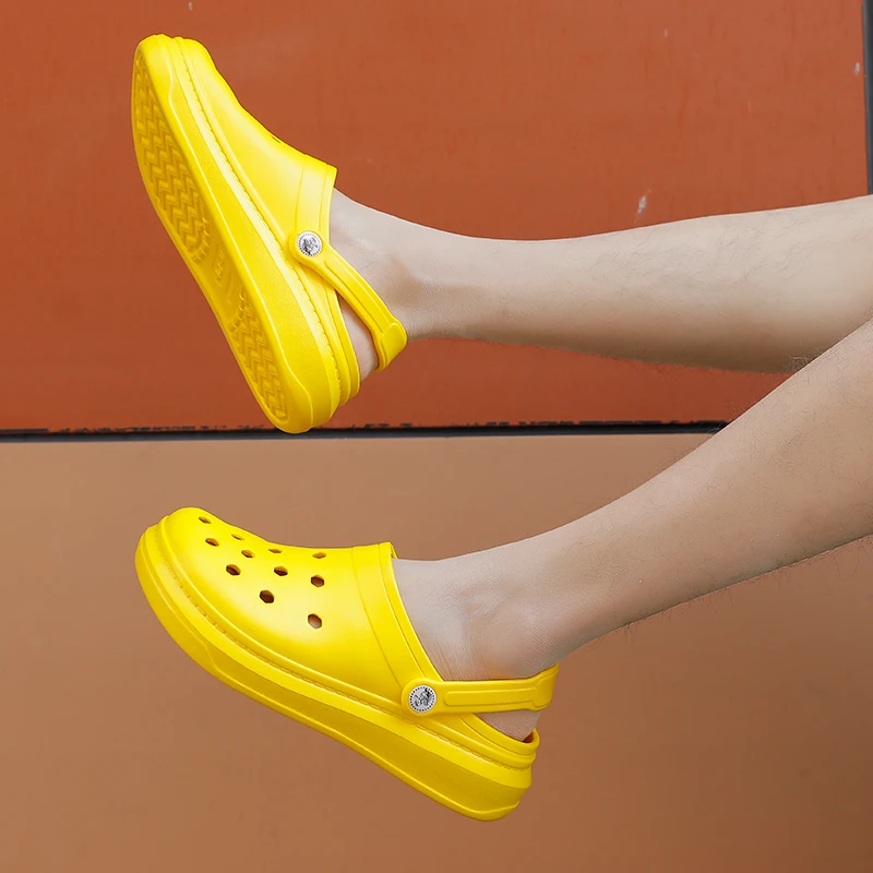 Мужские сандалии унисекс 2020 обувь с перфорацией КРОК резина сабо для мужчин сада