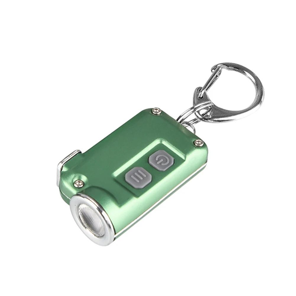

USB Rechargeable Mini Backpack Led Dual Switches Camping Aluminum Alloy Portable Outdoor Key Chain Flashlight Multifunctional