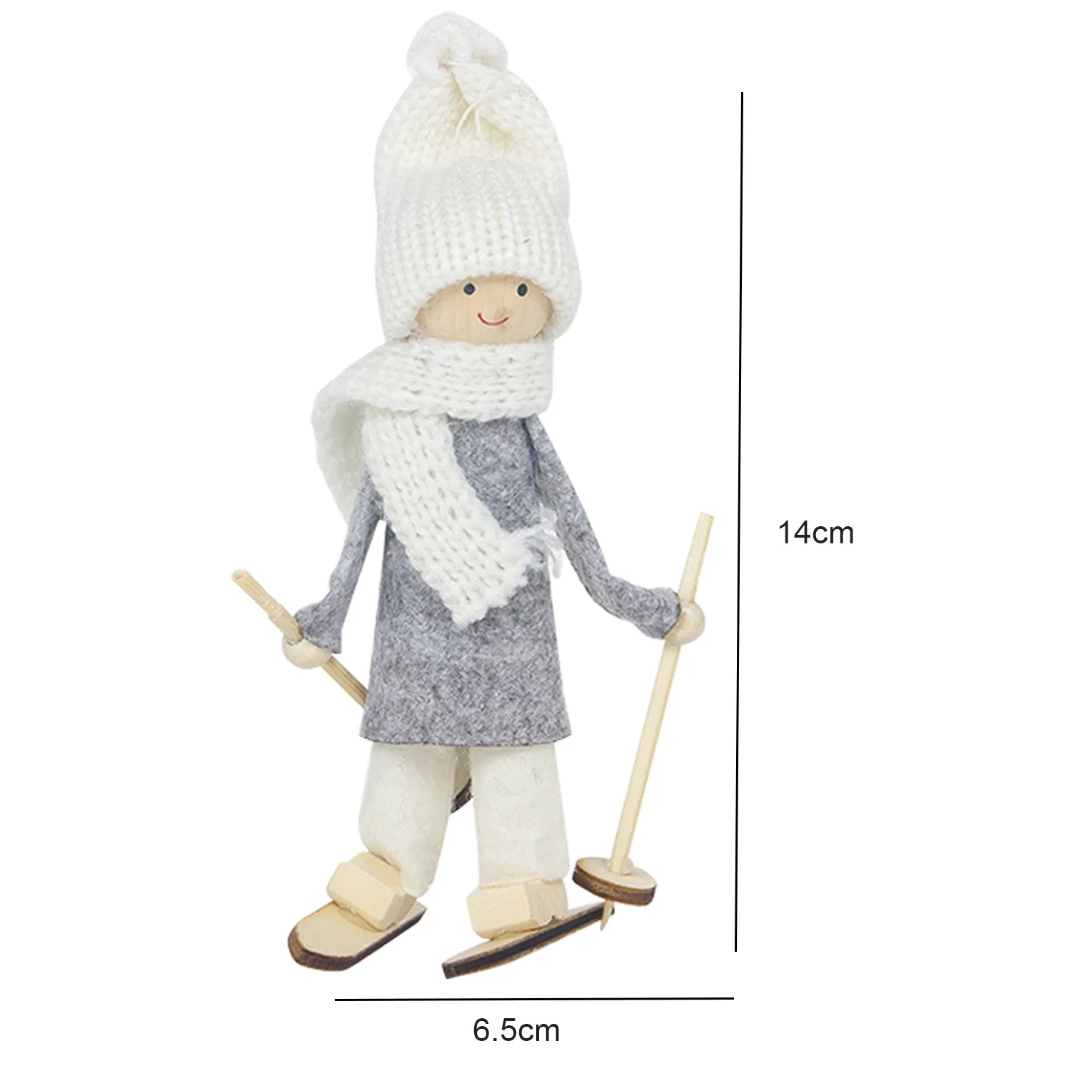Behogar 2 шт маленькие милые рождественские шерстяные лыжные куклы висячие