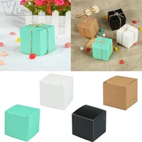 25pcs square paper gift boxes jewellery packaging box wedding gifts for guests candy box favors party birthday decor 2 x 2x 2