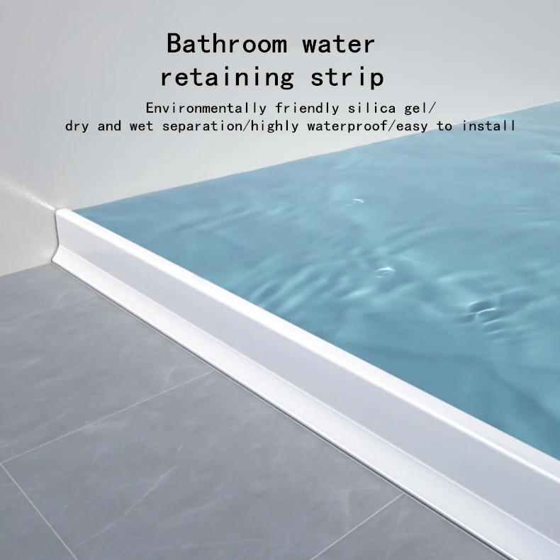 Силиконовая удерживающая воду полоска для ванной комнаты водный ограничитель