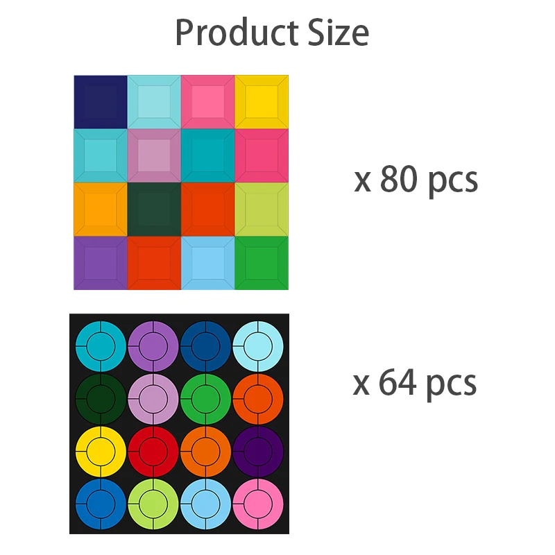 Радужная Геометрическая головоломка доска набор игрушек мандала красочная