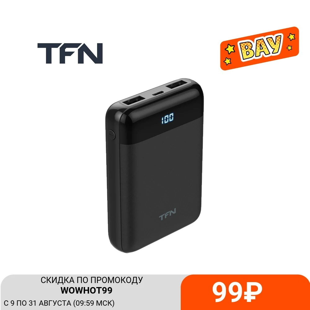 

TFN mini LCD external battery 10000 mAh