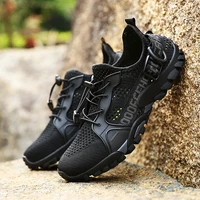 plus size 36 47new mesh breathable hiking shoes mens sneakers outdoor trail trekking mountain climbing sports shoes for male