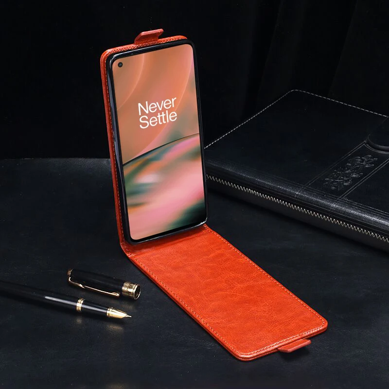 Вертикальный чехол-книжка из искусственной кожи для OnePlus Nord 2 | Мобильные телефоны