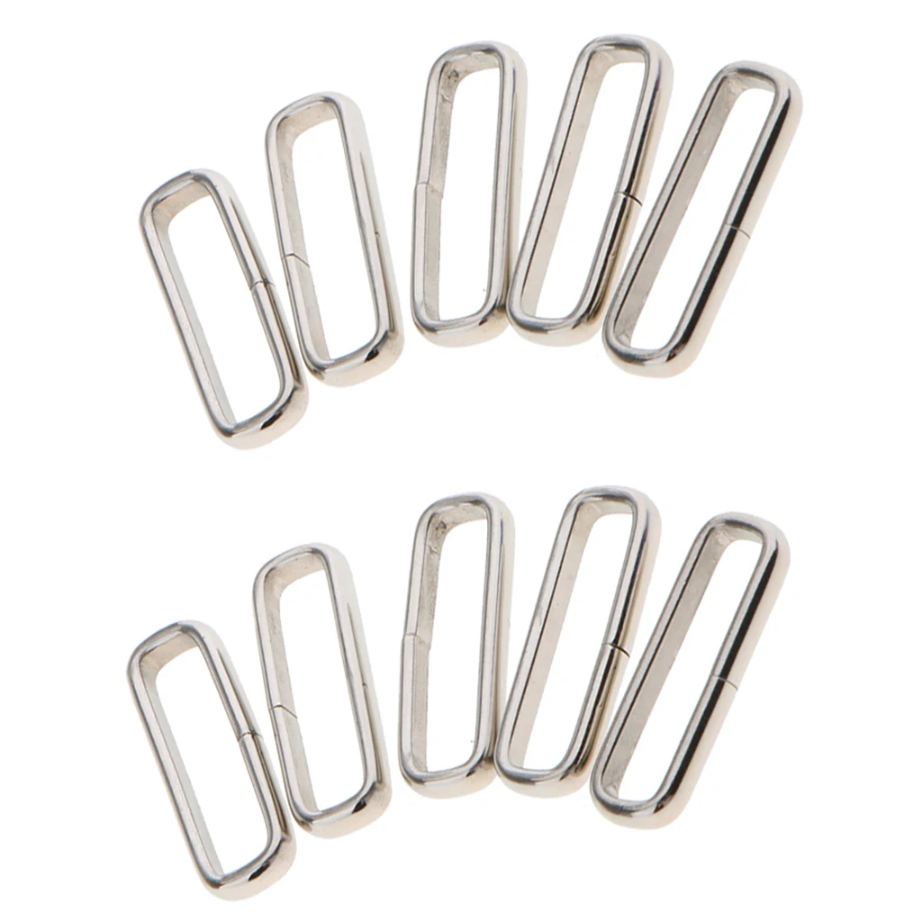 10 Pack Durable Stainless Steel Watch Band Strap Loops Keepers 22mm 24mm - Wristwatch Parts for Nylon Watchbands | Наручные часы