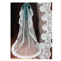 v%c3%a9us de noiva white ivory 3meter long lace edge face cover wedding veil one layer chapel veil velos de novia %d1%84%d0%b0%d1%82%d0%b0 %d0%b4%d0%bb%d1%8f %d0%b4%d0%b5%d0%b2%d0%b8%d1%87%d0%bd%d0%b8%d0%ba%d0%b0