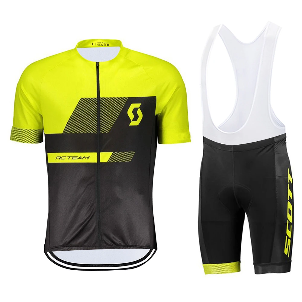 

2018 SCOTT Men's Bicycle Team Short Set Maillot Ciclismo Men's Cycling Jersey Summer breathable Cycling Clothing Sets
