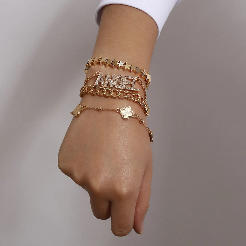 States Международная бижутерия цепь буквы микроскоп браслет темпераментный