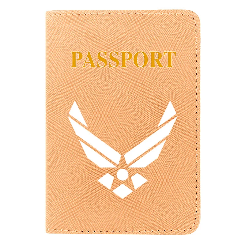 

Personality Men Women Passport Cover Pu Leather United States Air Force Logo Printing Travel ID Credit Card Holder Case Wallet