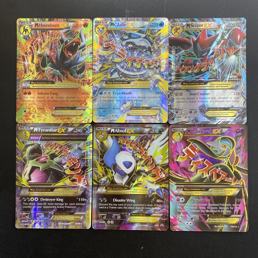 

20PCS Pokmon Cards MEGA English Playing Game Map Pokemons Box Shining Card Cool Battle Collection Booster Kids Boys Toys Gift