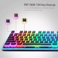 oem pbt pudding keycaps 108 key double color backlight keycaps universal column for ikbc cherry mx annie mechanical keyboard