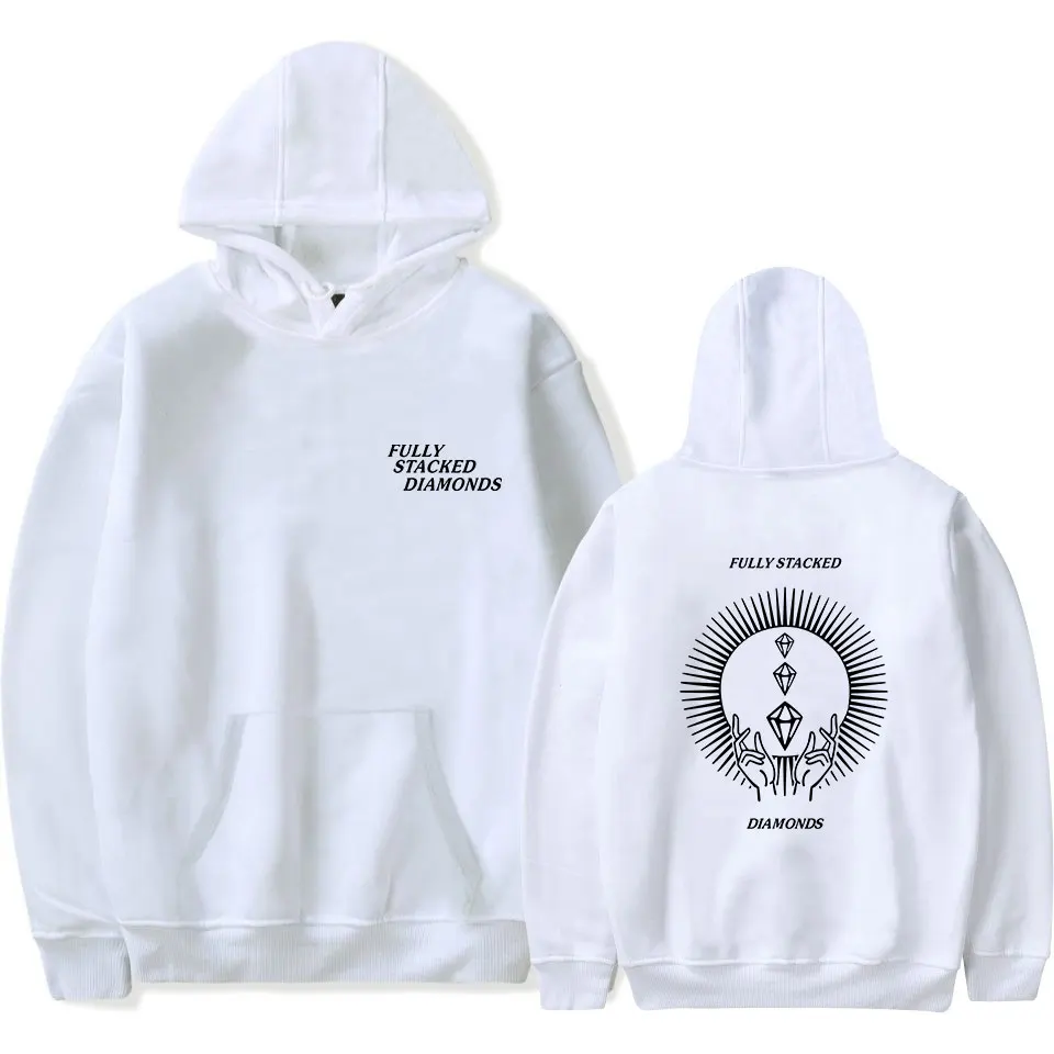 

New PewDiePie Hoodies FULLY STACKED DIAMONDS Sweatshirt Men Women Fashion Harajuku White Pullover Autumn Long Sleeve Tops