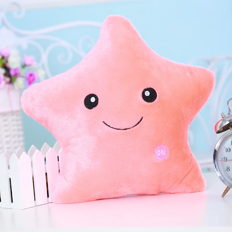 Orange Star VILEAD светодиодный мигающий PP хлопок мягкая плюшевая игрушка Смайлик Подушка для сна декоративные подушки для дивана - Color: Orange Star