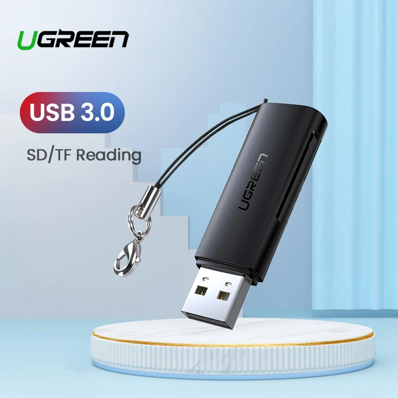 Ugreen кард-ридер USB 3,0 2,0-SD Micro SD TF карта памяти адаптер для ноутбуков Аксессуары мульти смарт-кардридер кард-ридер