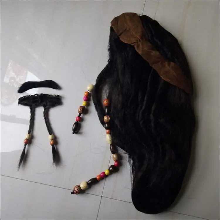 Парик пиратский Карибский Джек Спарроу аксессуары для костюма капитана парики