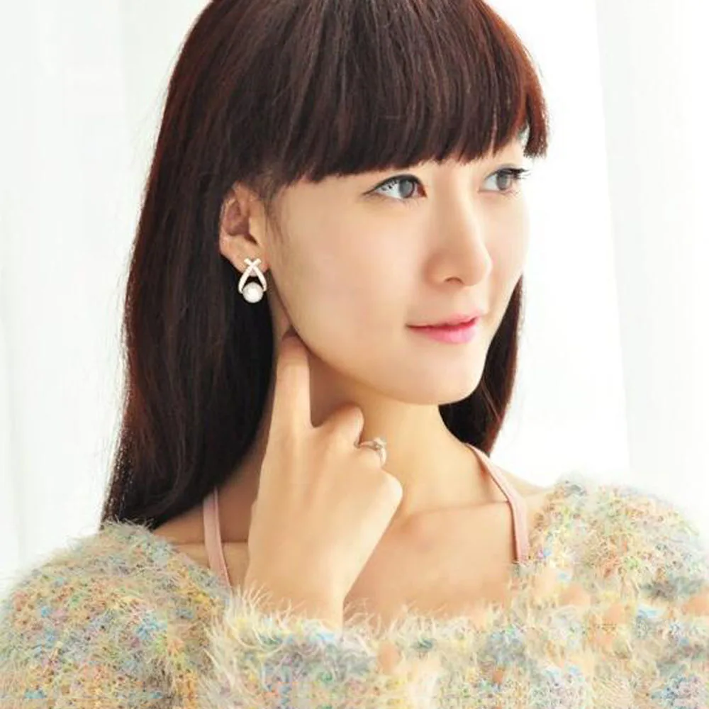 Элегантные жемчужные серьги с золотыми кристаллами подвески трендовые гвоздики