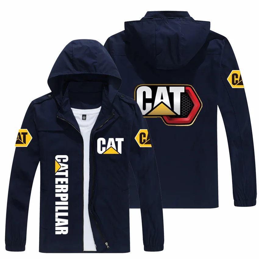 

Men's Street Waterproof Car Logo Jacket Hooded Windbreaker Thin Zipper Casual Spring Autumn 2021