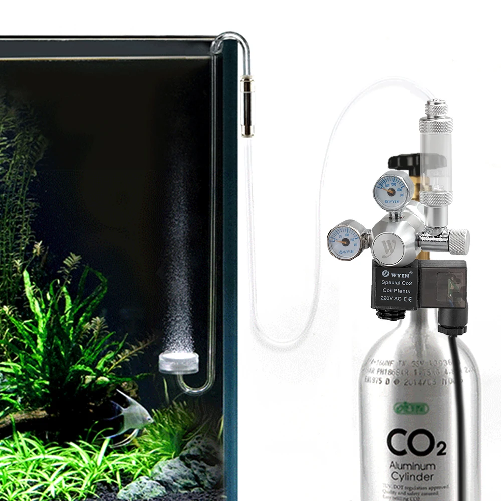 Аквариум из нержавеющей стали Co2 регулятор 12 В Выходное напряжение Co2 Регулятор давления для Co2 алюминиевый цилиндр G5/8 интерфейс