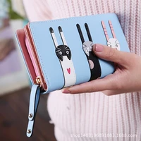 new fashion women cartoon zipper wallets female purse coin pouch multi functional cell phone clutch bag cards holder long wallet