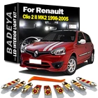 8 шт., автомобильная светодиодная лампа Canbus для Renault Clio 2 II MK2 1998-2004 2005