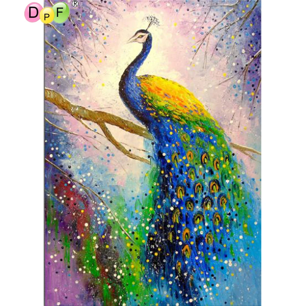 DPF Алмазная вышивка Павлин Набор для творчества мозаика квадратные/круглые