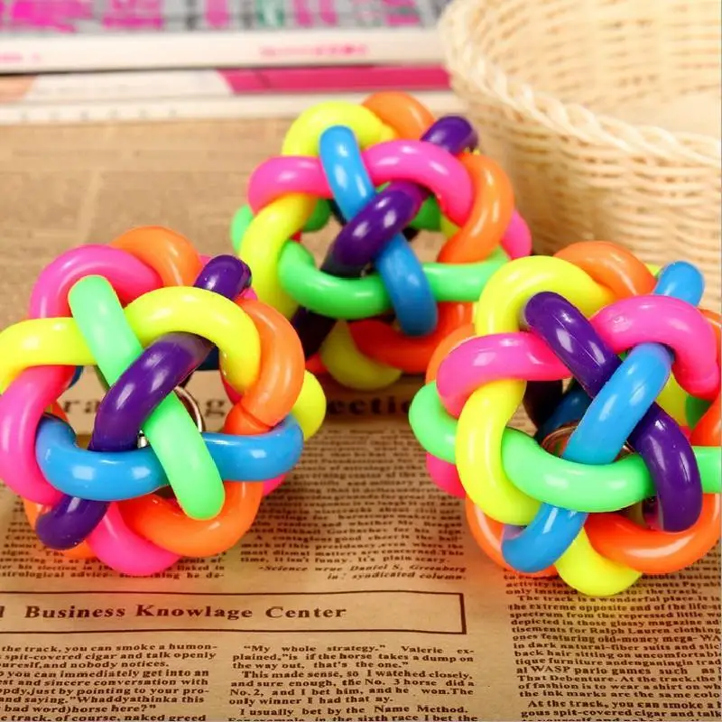 1pcs colorful ball dog toy cat with bell for small medium large pet product Chihuahua Yorkshire Poodle | Дом и сад