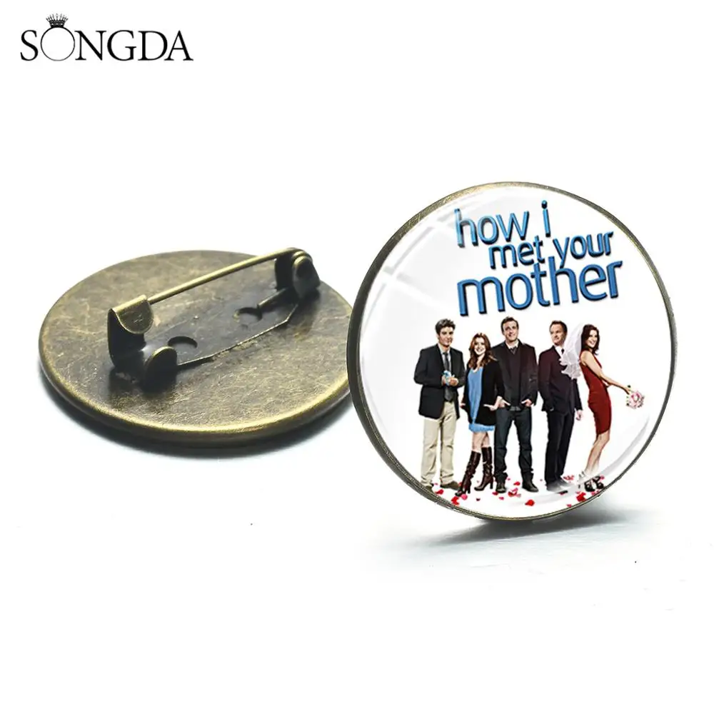 Как я встретил вашу маму ТВ альбом Стекло круглый брошь на застежке HIMYM желтый