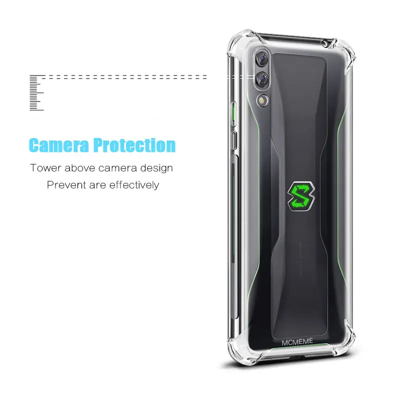 Для Xiaomi Black Shark 2 Pro Чехол прозрачный термопластичный полиуретан силиконовый чехол
