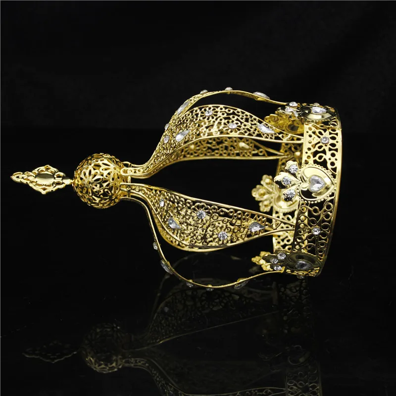Wholesale Drop Ship Gold Round Cake Crown Wedding Diadem Bridal Hair Jewelry for Party Prom Birthday Tiaras Ornaments | Украшения и