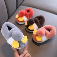 childrens slippers for home shoes winter indoor non slip boys and girls furry cotton slippers soft flats cute kids plush shoes