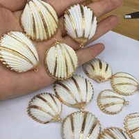 natural shell fashion shells pendants charms necklace pendant for jewelry making diy bracelet necklaces accessories size 35x45mm