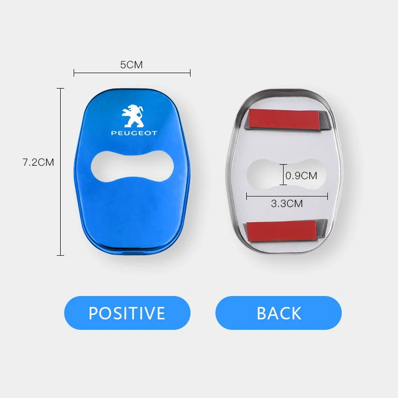 4 шт Анти-ржавчины крышка дверного замка автомобиля защиты с пряжкой для Peugeot 106 107