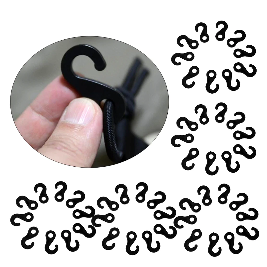 

Набор из 50 Пластик крючки для крепления палатка Банджи шнур эластичный канат