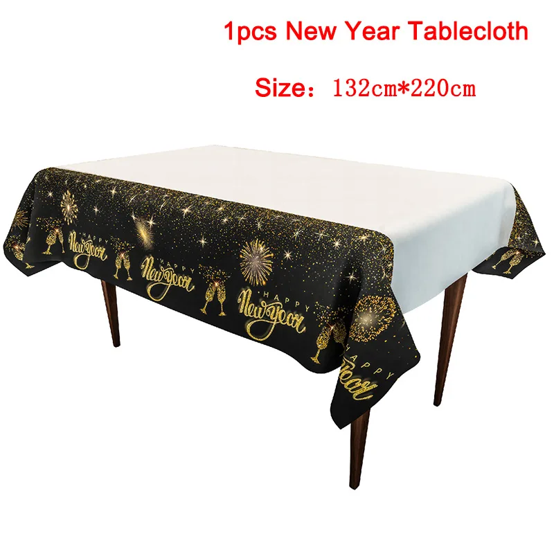 1pcs tablecloth 40 дюймов золотые шары из фольги в виде цифр рождественские украшения для дома счастливый год Декор розовое золото серебро большой гелиевый Глобус - Цвет: 1pcs tablecloth