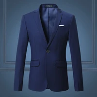 plus size m 6xl high quality mens blazer jacket classy one button slim fit suit jacket mens business casual solid color blazers